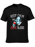Keep Calm Vampire T-Shirt - Funny Halloween Tee