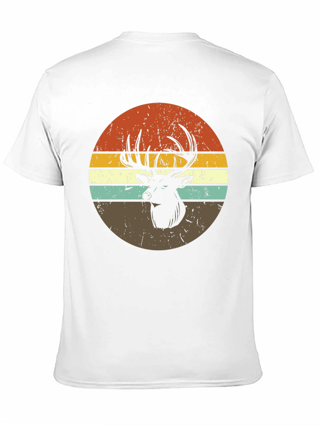 Retro Deer Graphic Tee - Black