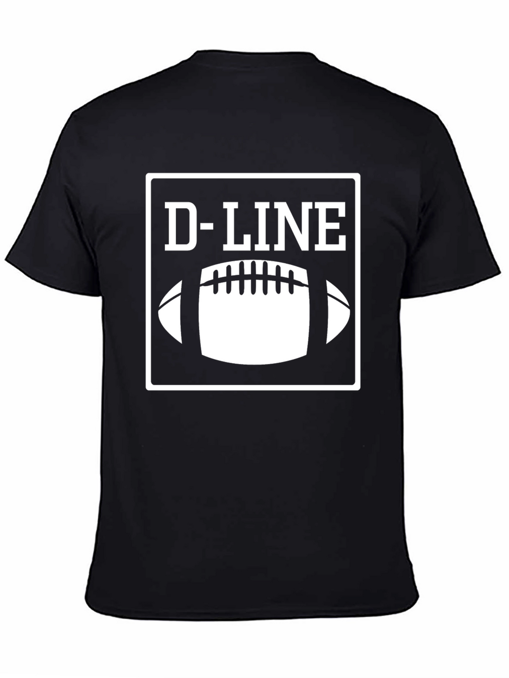 D-Line Football T-Shirt - Black Graphic Tee
