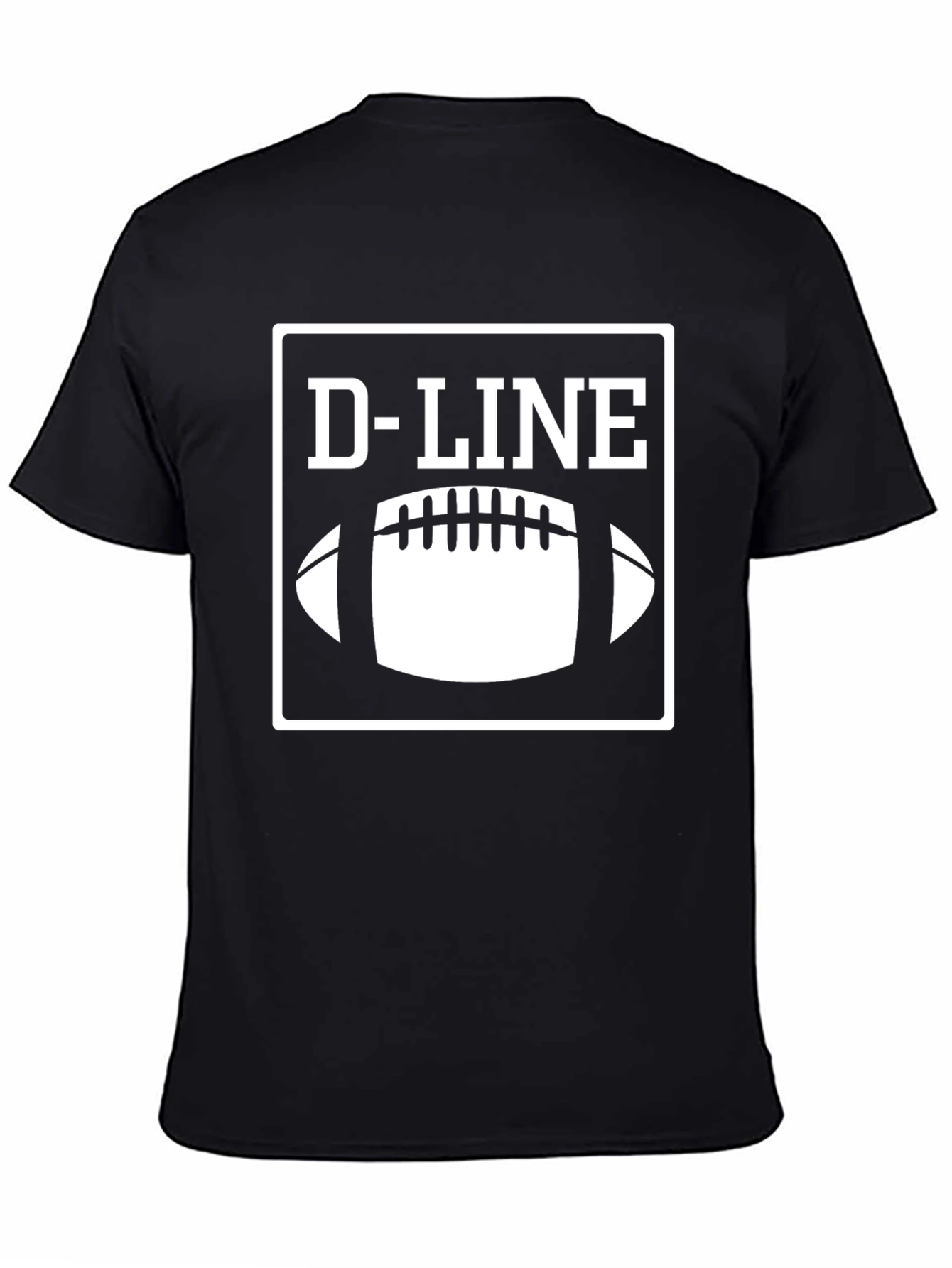 D-Line Football T-Shirt - Black Graphic Tee