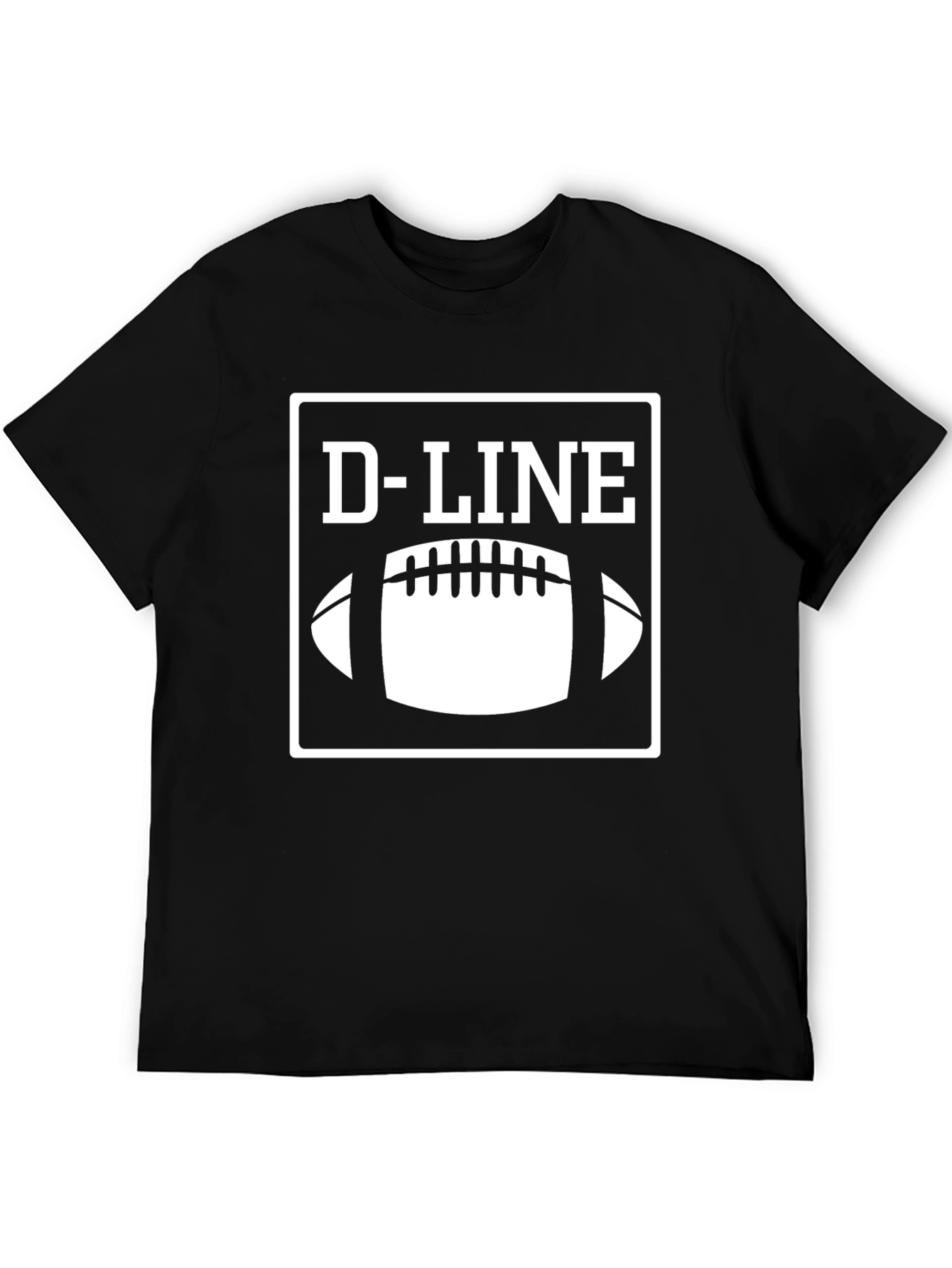 D-Line Football T-Shirt - Black Graphic Tee