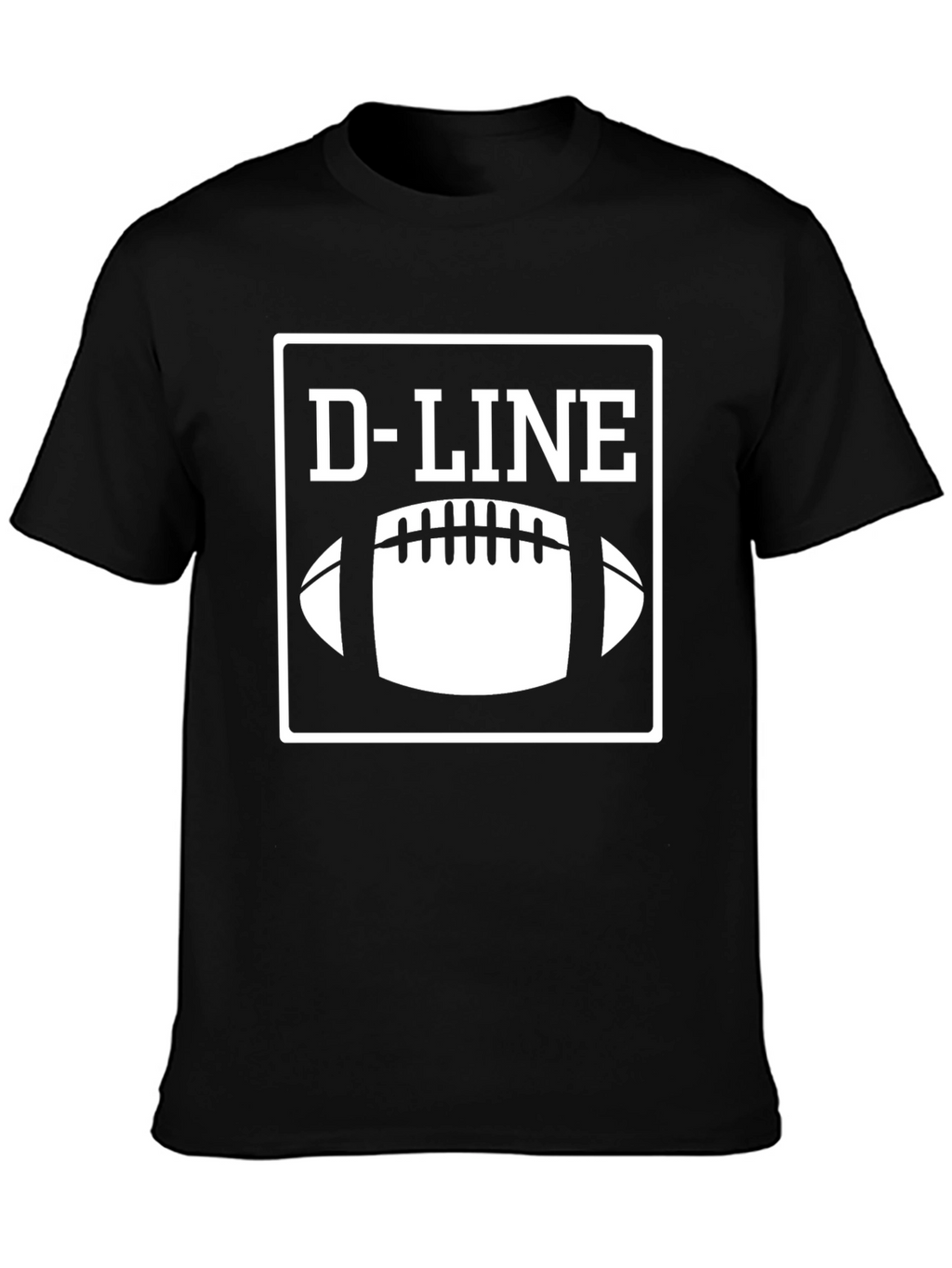 D-Line Football T-Shirt - Black Graphic Tee