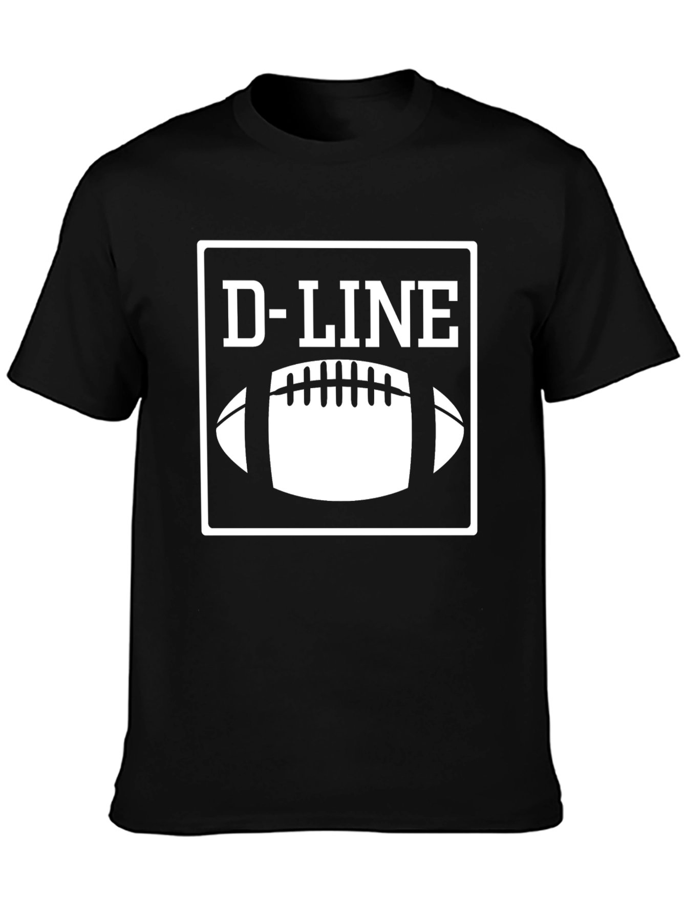 D-Line Football T-Shirt - Black Graphic Tee