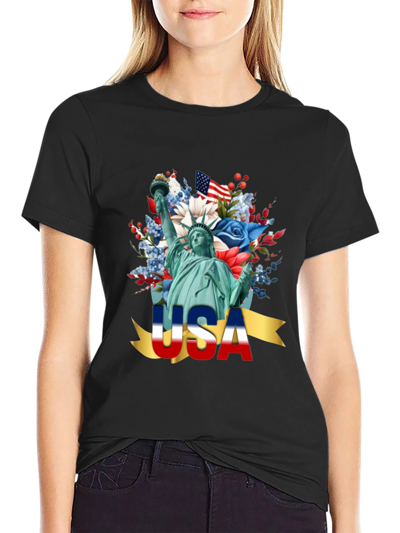 USA Liberty Statue Graphic Tee