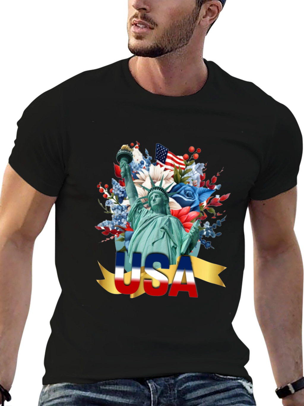USA Liberty Statue Graphic Tee