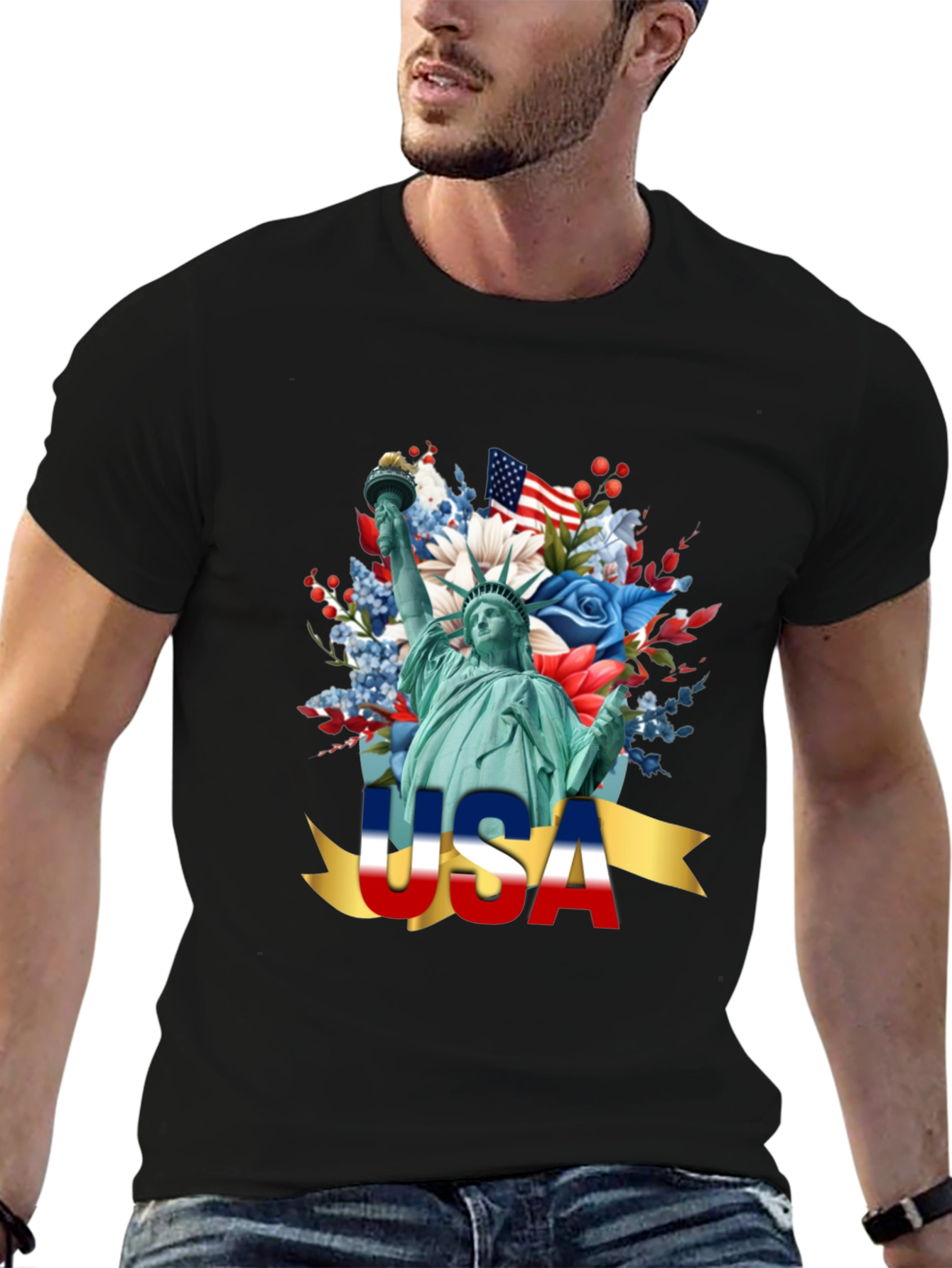 USA Liberty Statue Graphic Tee