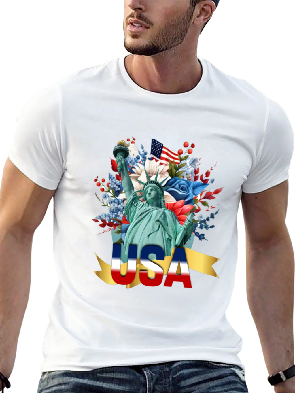 USA Liberty Statue Graphic Tee