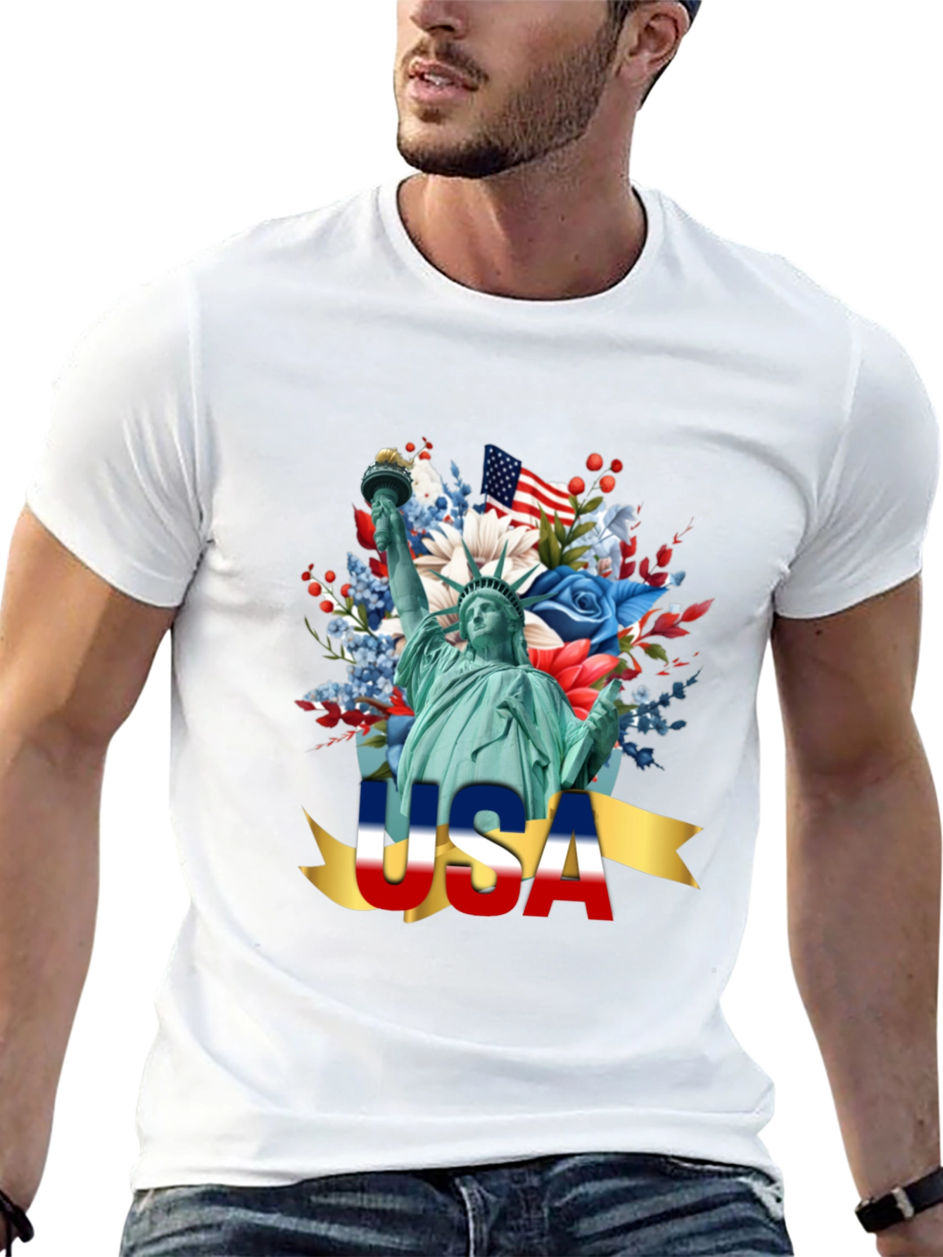 USA Liberty Statue Graphic Tee