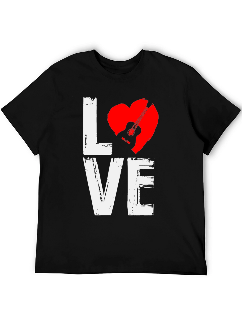 Guitar Love Graphic T-Shirt - Black
