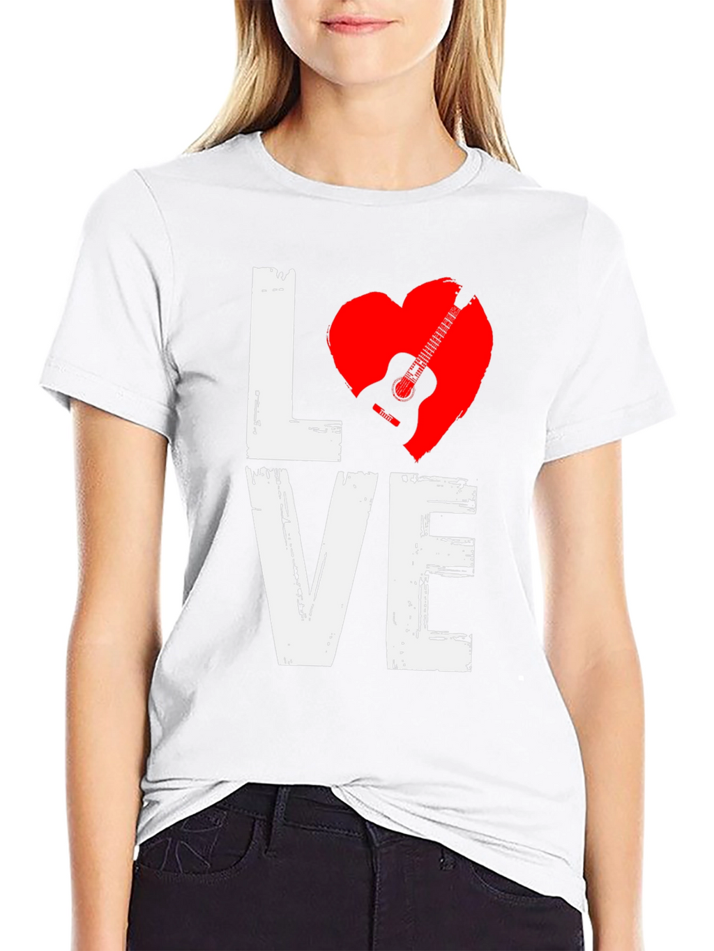 Guitar Love Graphic T-Shirt - Black
