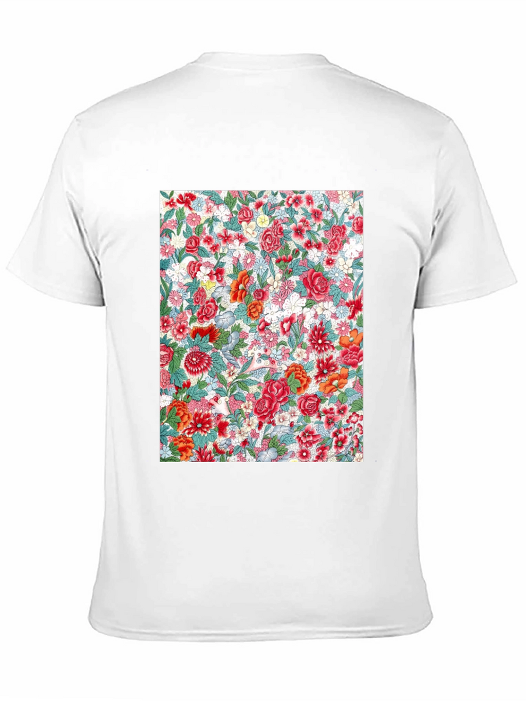 Floral Print Crew Neck Tee