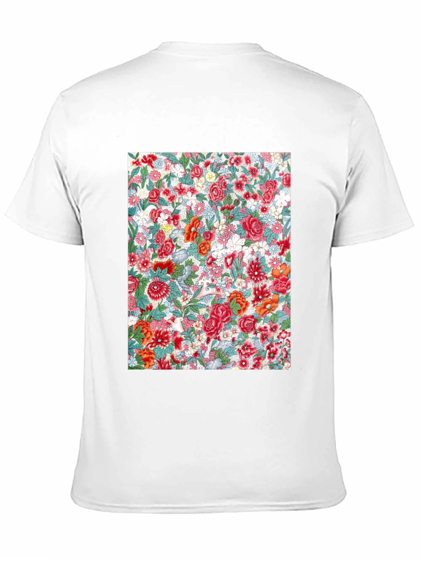 Floral Print Crew Neck Tee