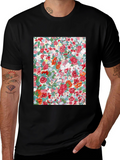 Floral Print Crew Neck Tee