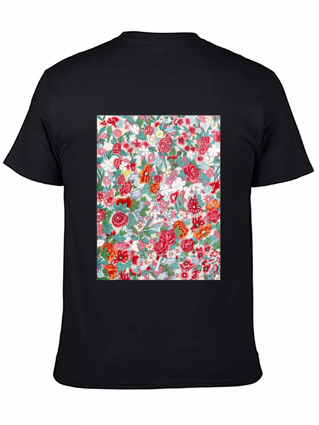 Floral Print Crew Neck Tee