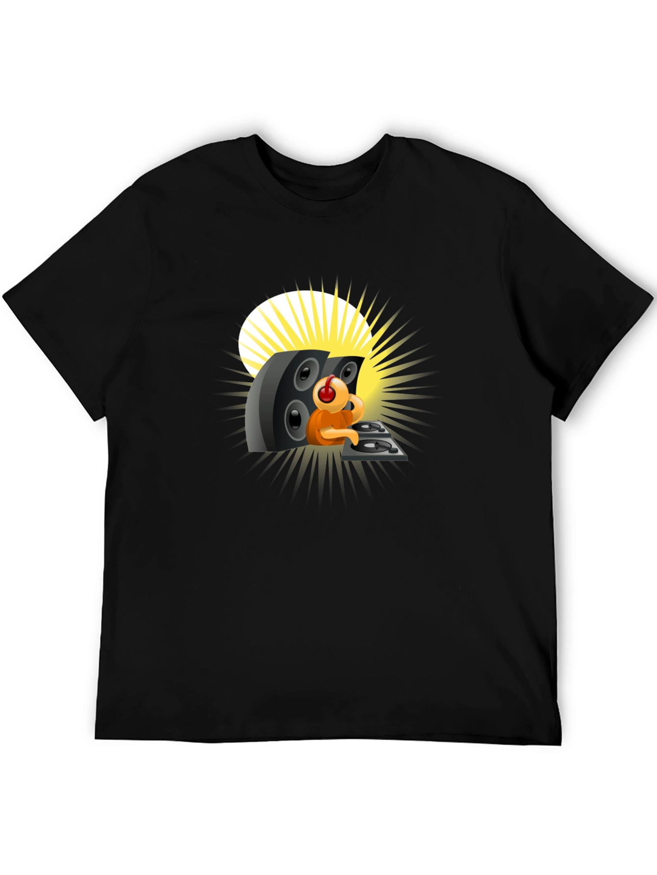 DJing Cartoon Character Graphic Tee