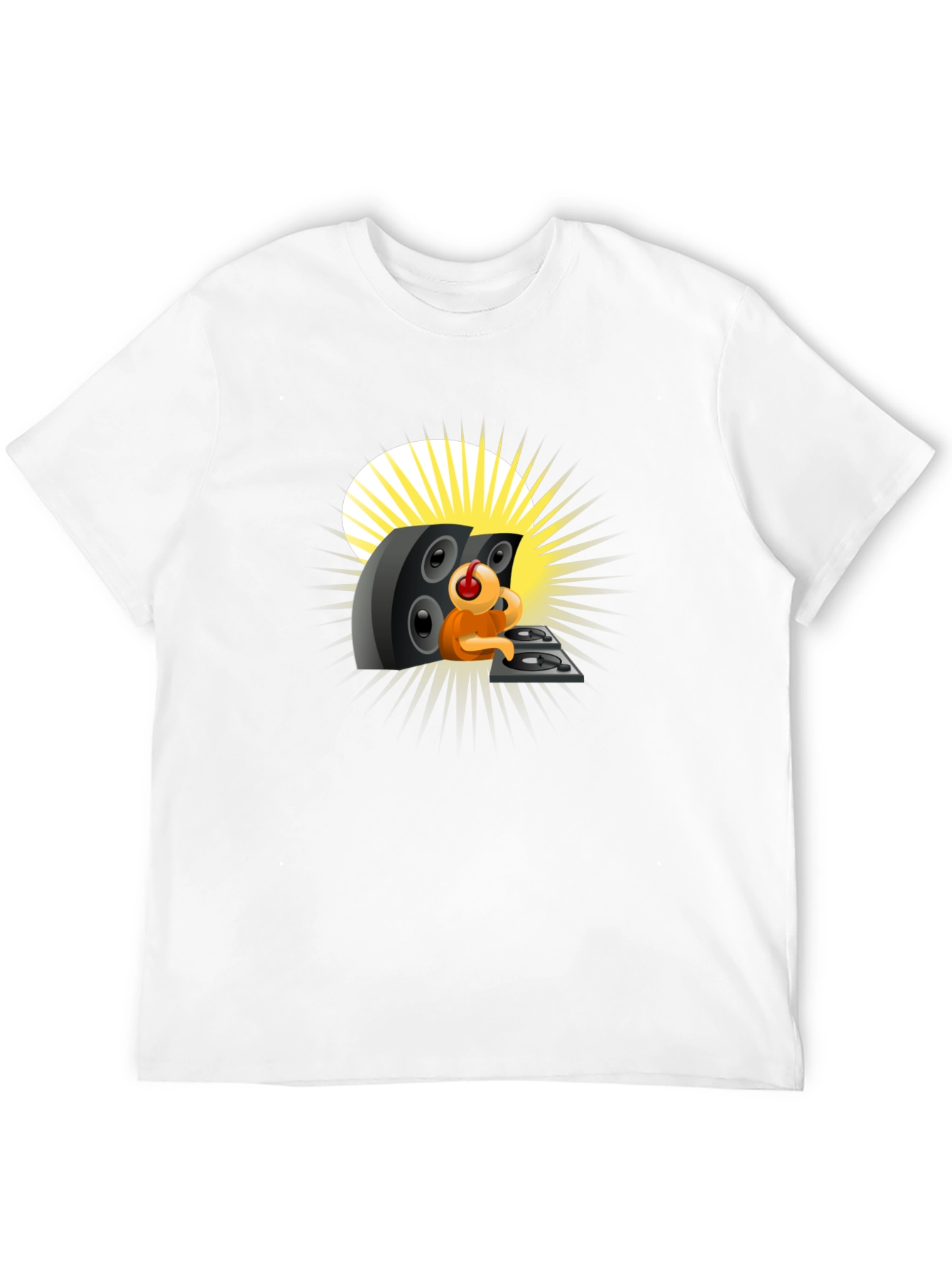 DJing Cartoon Character Graphic Tee