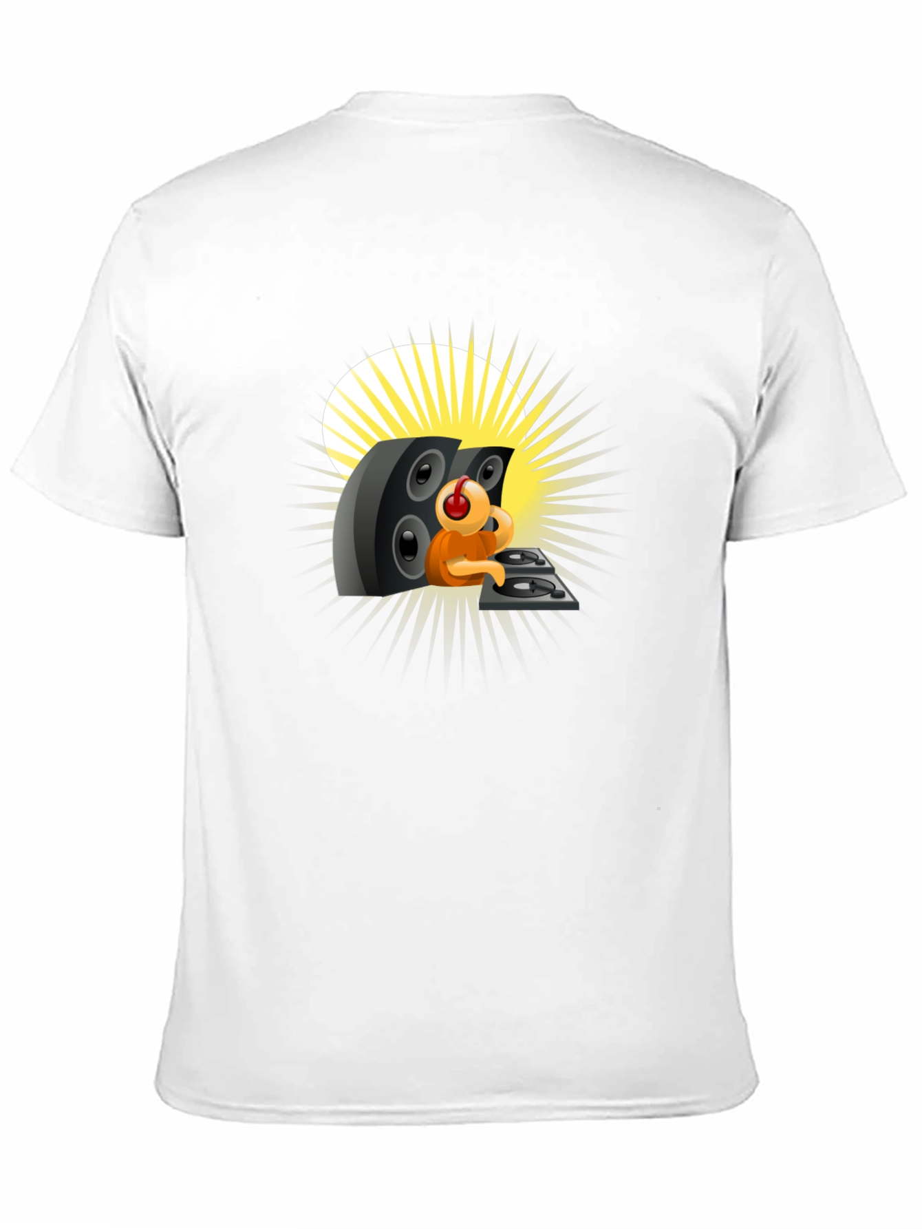 DJing Cartoon Character Graphic Tee