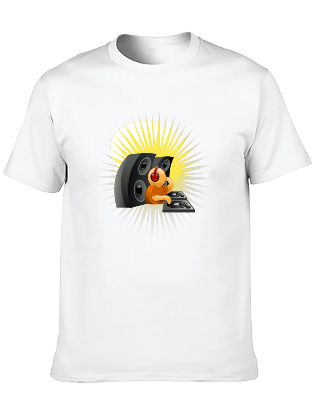 DJing Cartoon Character Graphic Tee