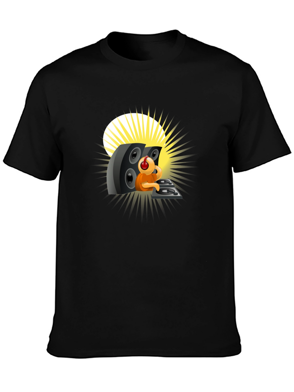 DJing Cartoon Character Graphic Tee