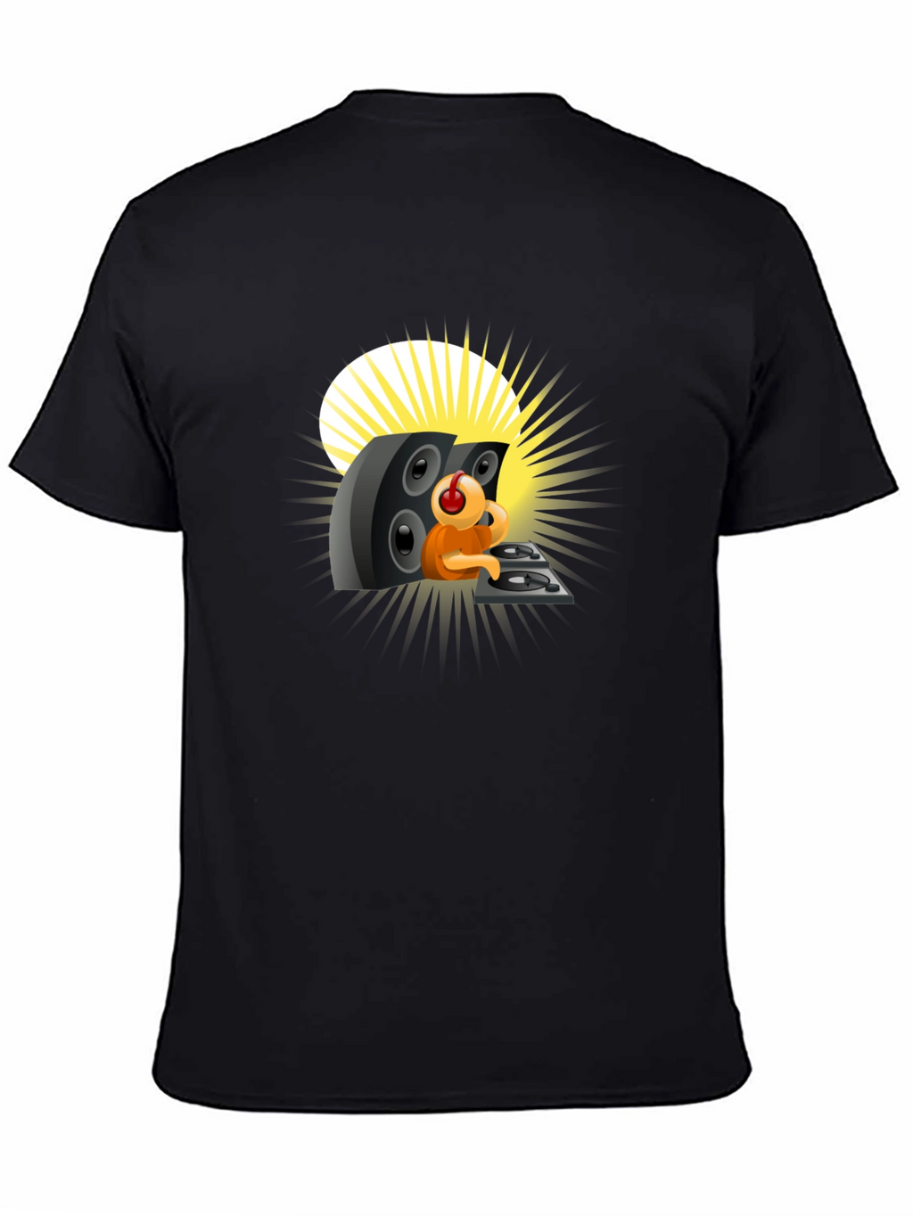 DJing Cartoon Character Graphic Tee