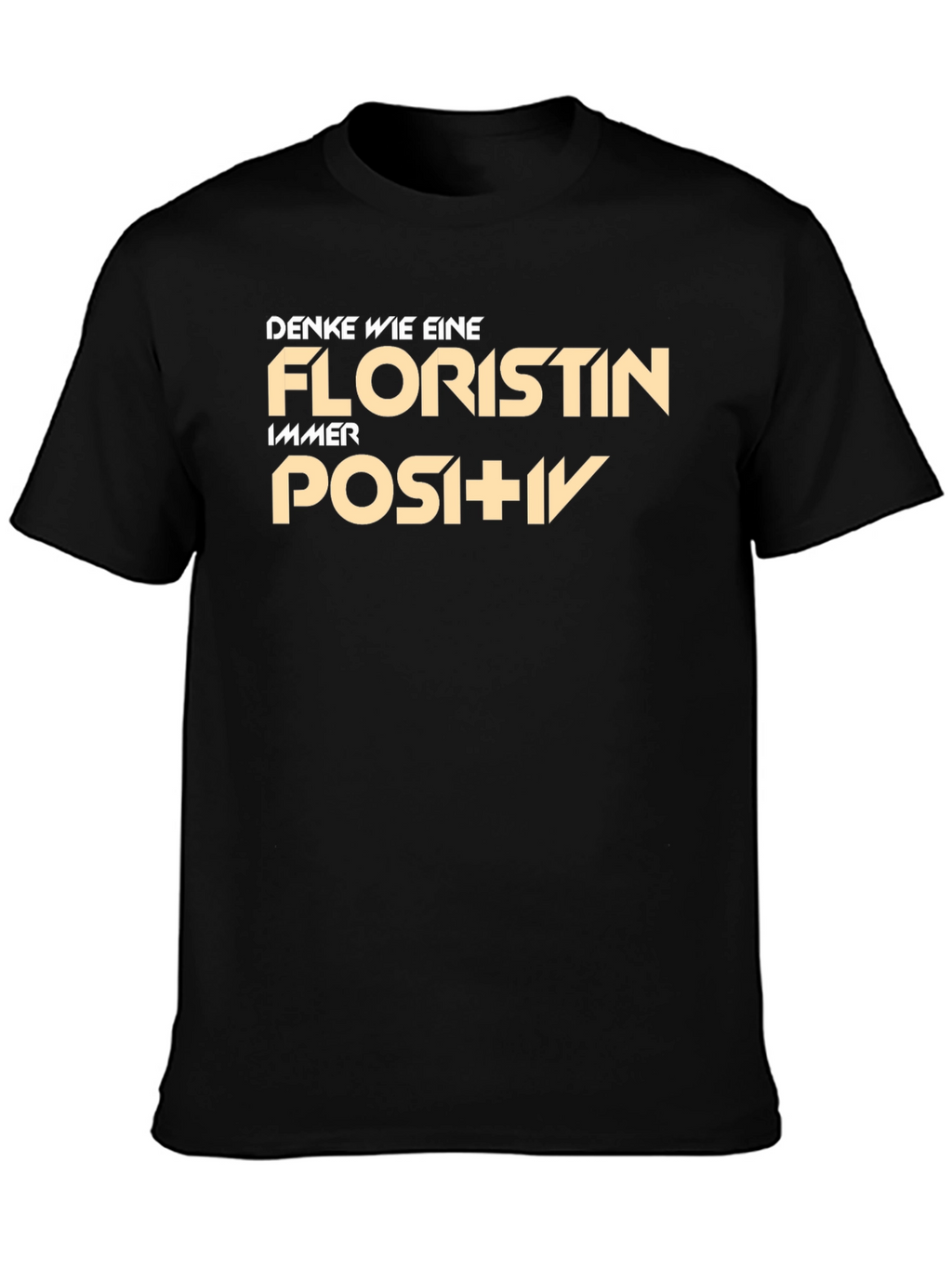 Floristin Always Positive Black T-Shirt
