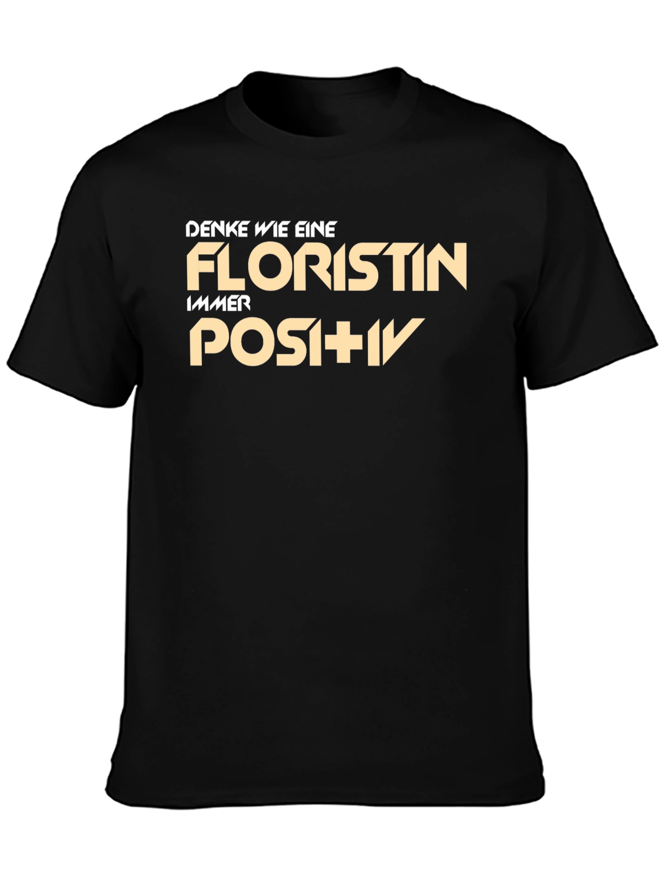 Floristin Always Positive Black T-Shirt