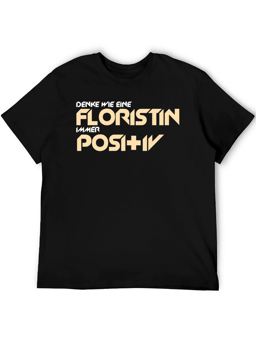 Floristin Always Positive Black T-Shirt