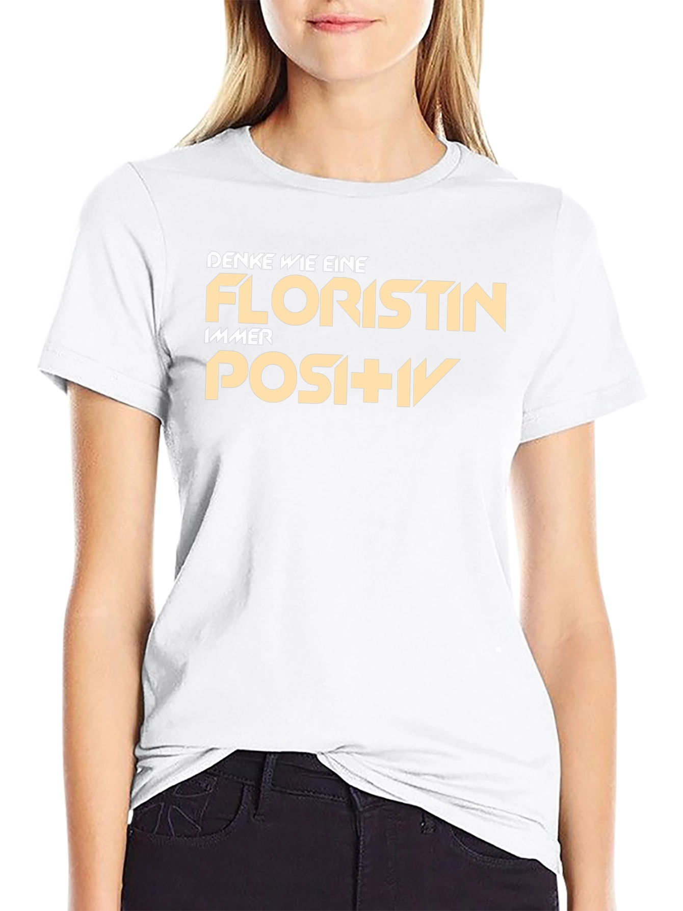 Floristin Always Positive Black T-Shirt