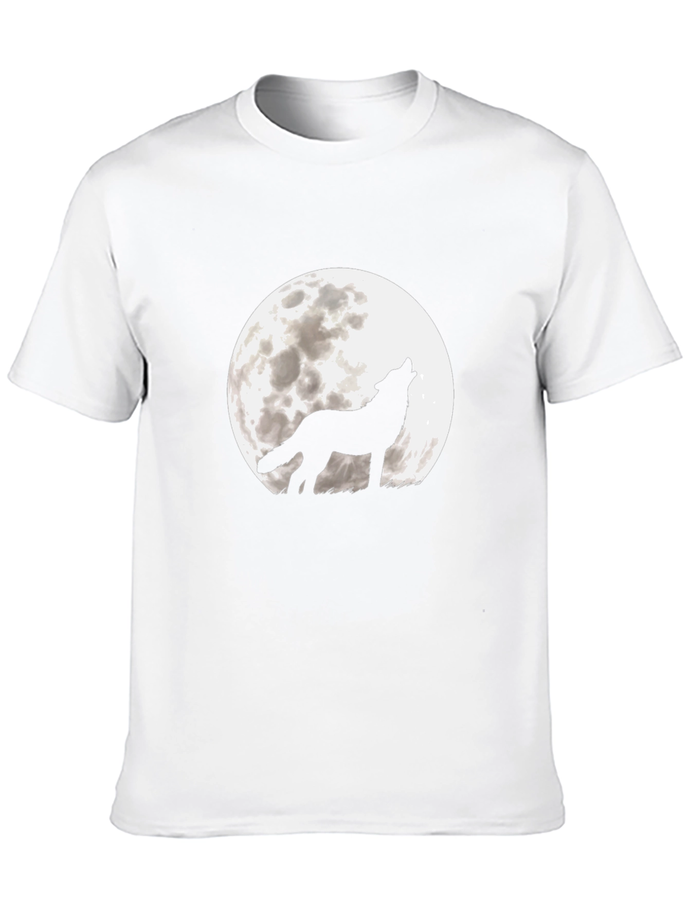 Wolf Moon Graphic Tee - Black Cotton T-Shirt