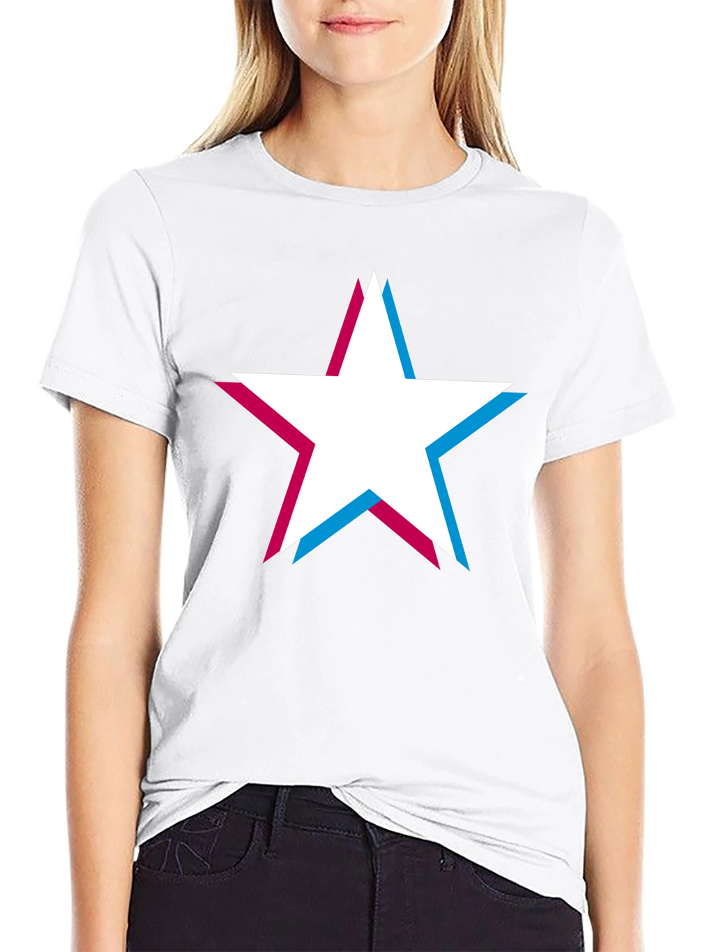 Retro Star Graphic T-Shirt - Classic Crew Neck Tee