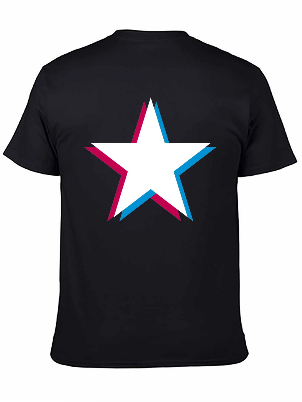 Retro Star Graphic T-Shirt - Classic Crew Neck Tee
