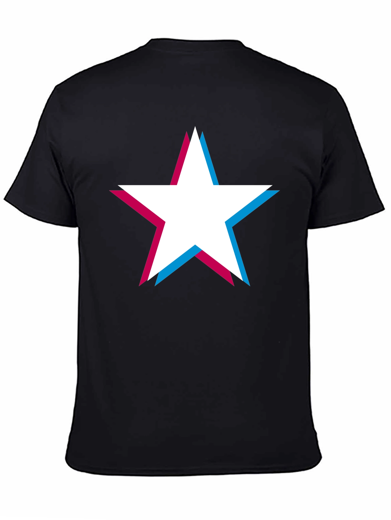 Retro Star Graphic T-Shirt - Classic Crew Neck Tee