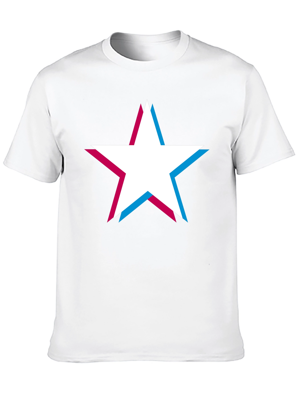 Retro Star Graphic T-Shirt - Classic Crew Neck Tee
