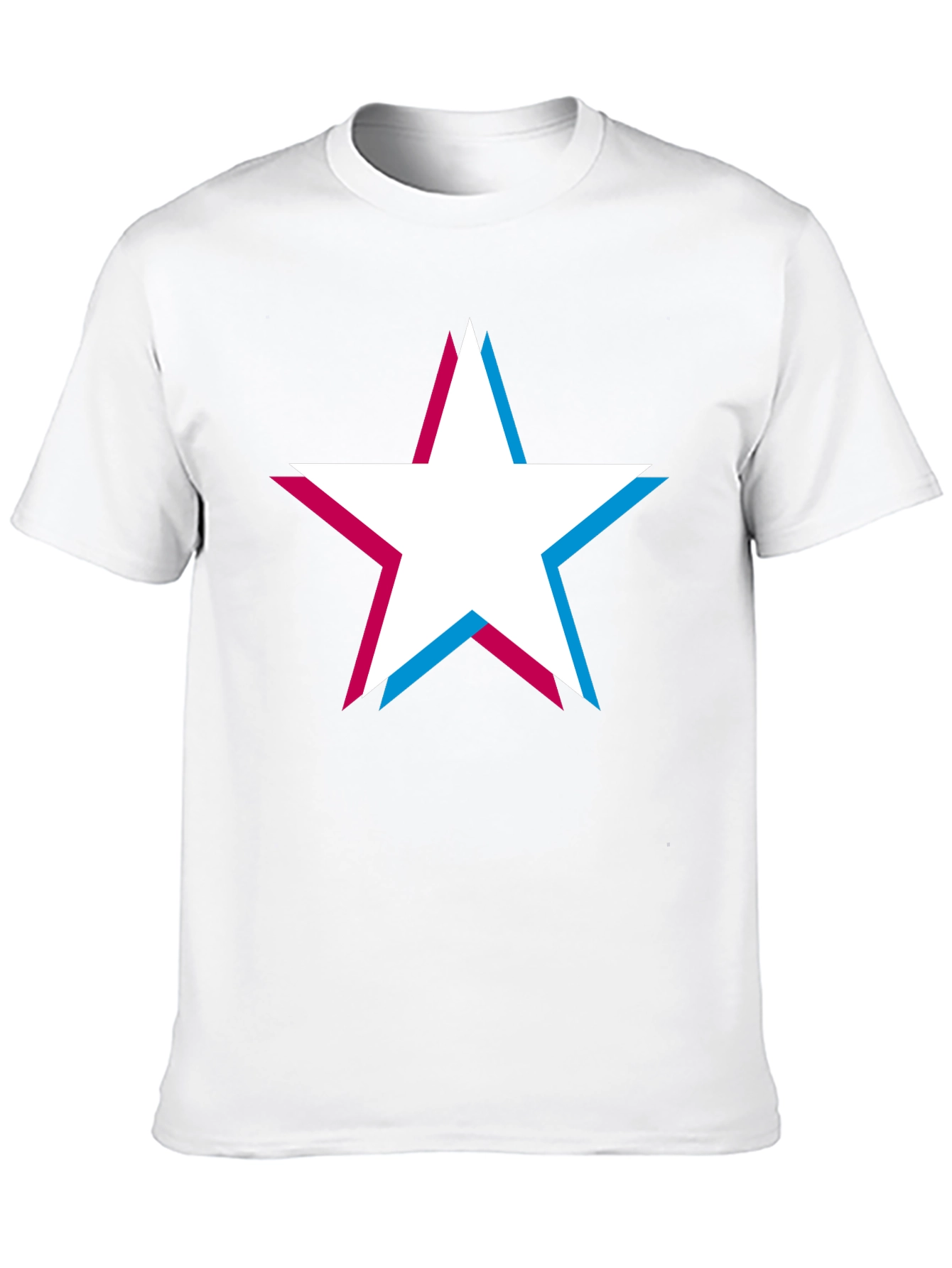 Retro Star Graphic T-Shirt - Classic Crew Neck Tee
