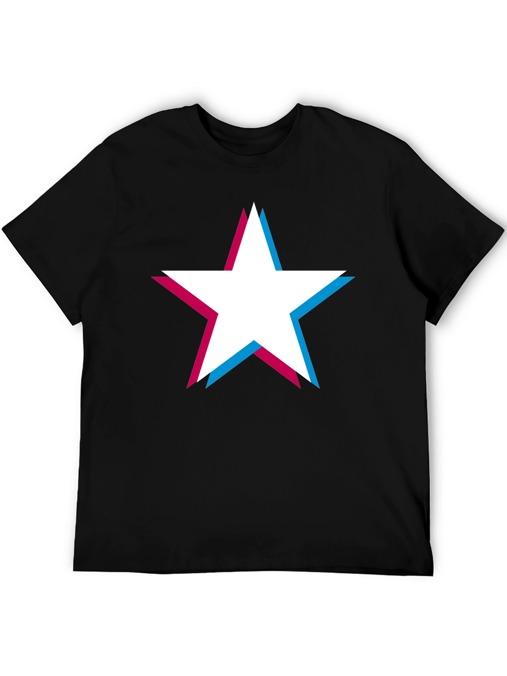 Retro Star Graphic T-Shirt - Classic Crew Neck Tee