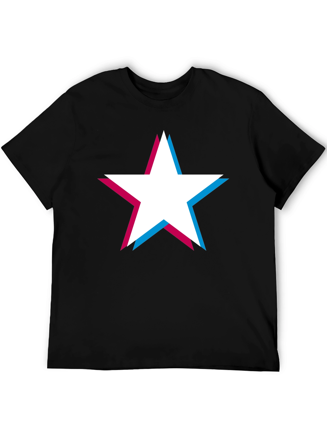 Retro Star Graphic T-Shirt - Classic Crew Neck Tee