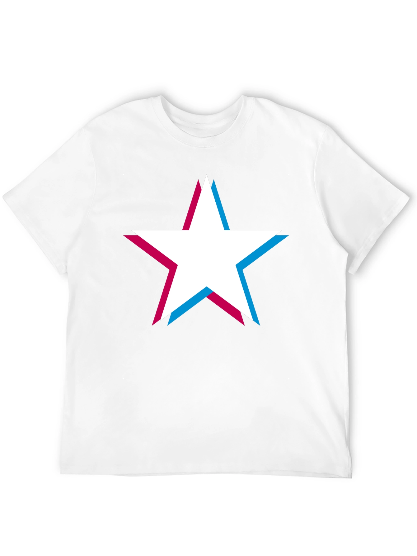 Retro Star Graphic T-Shirt - Classic Crew Neck Tee