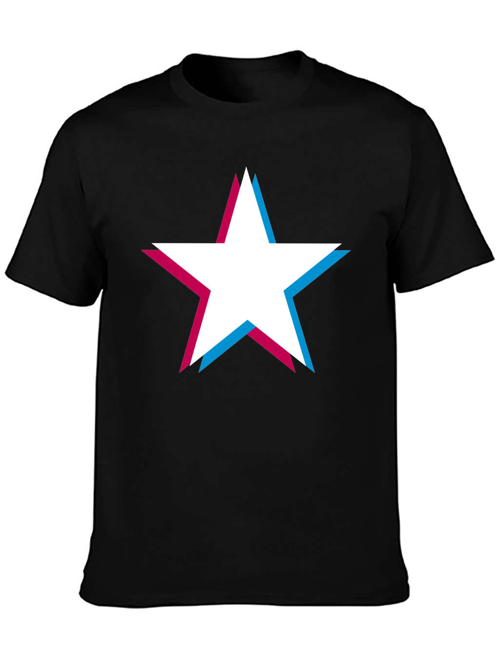 Retro Star Graphic T-Shirt - Classic Crew Neck Tee