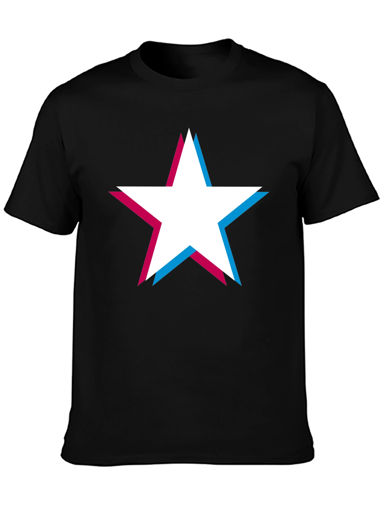 Retro Star Graphic T-Shirt - Classic Crew Neck Tee