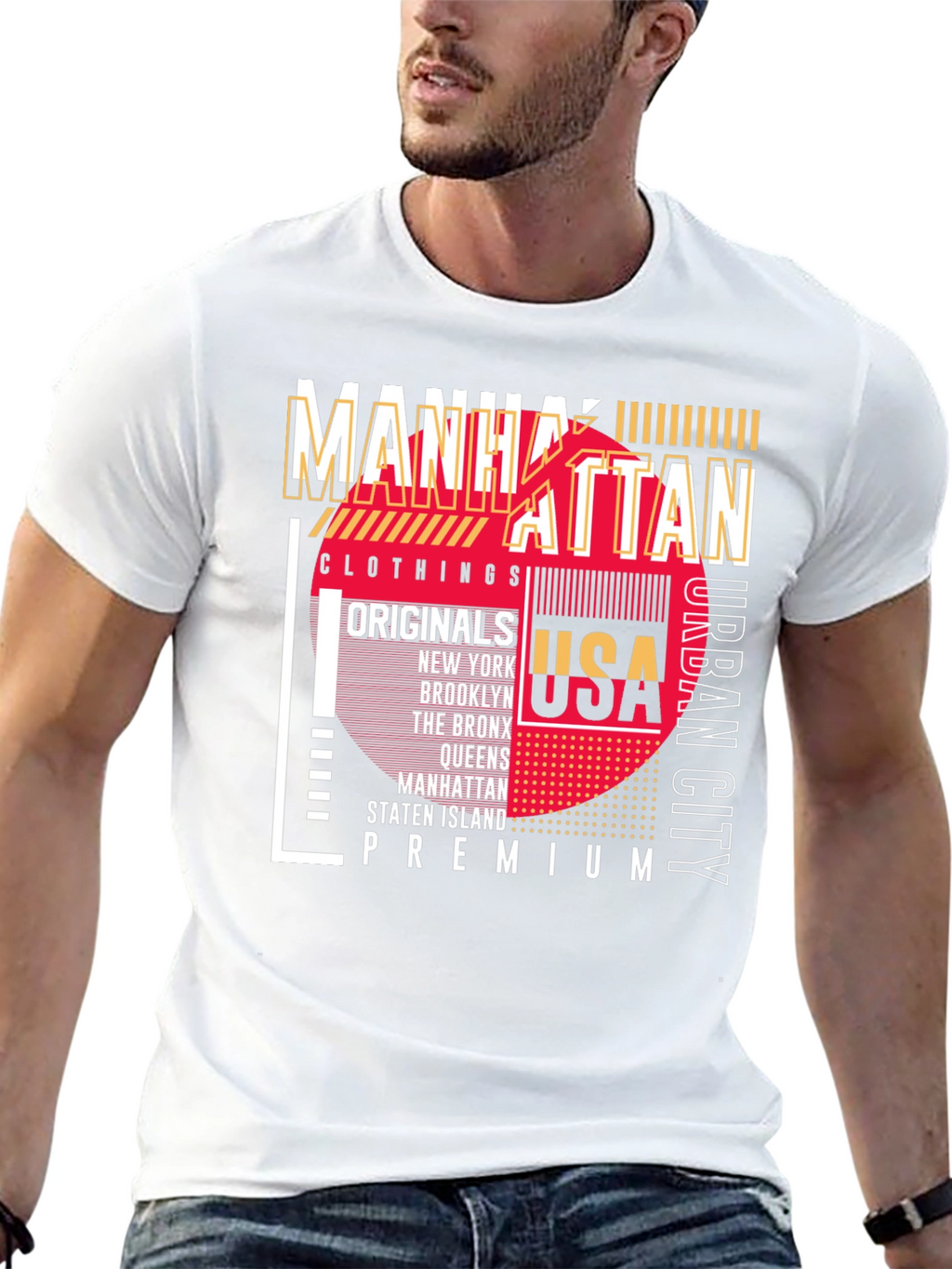 Manhattan USA Premium Urban City T-Shirt