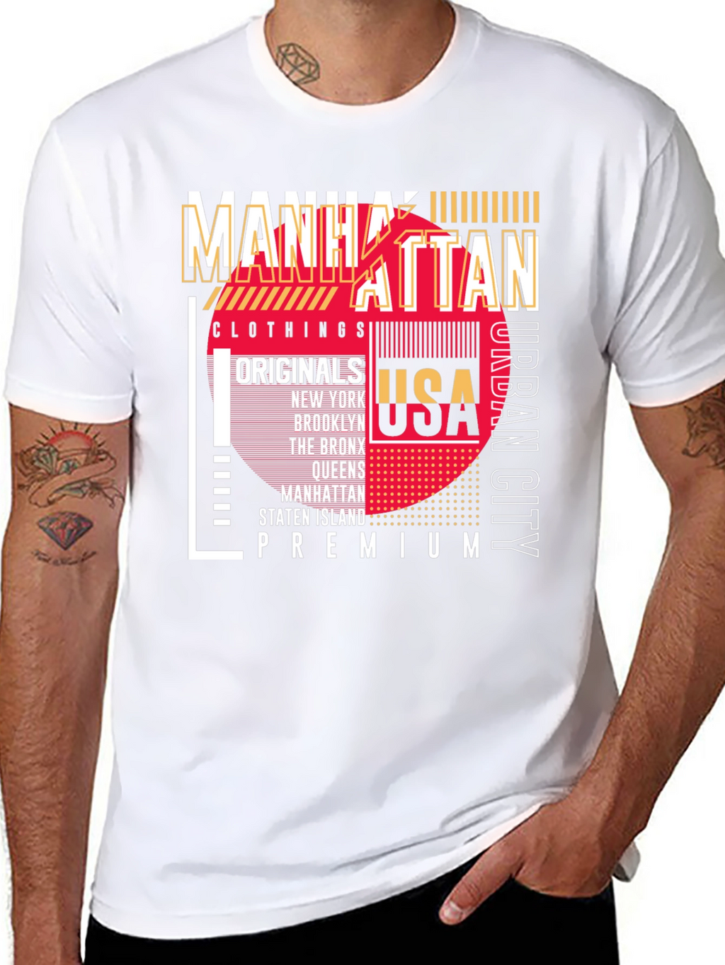 Manhattan USA Premium Urban City T-Shirt