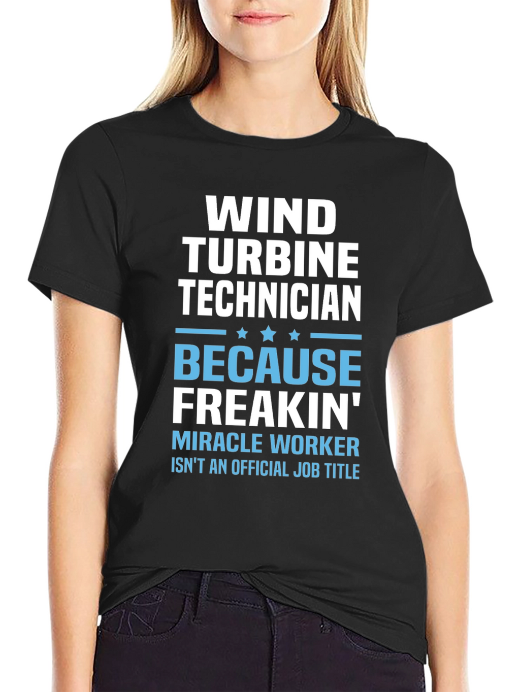 Wind Turbine Technician Funny Job Title T-Shirt
