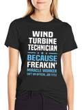 Wind Turbine Technician Funny Job Title T-Shirt