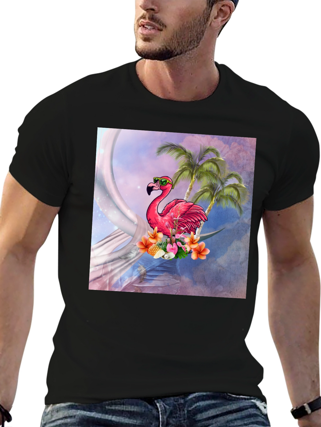 Tropical Flamingo Graphic Tee