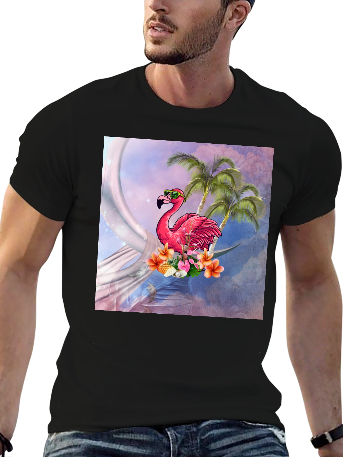 Tropical Flamingo Graphic Tee