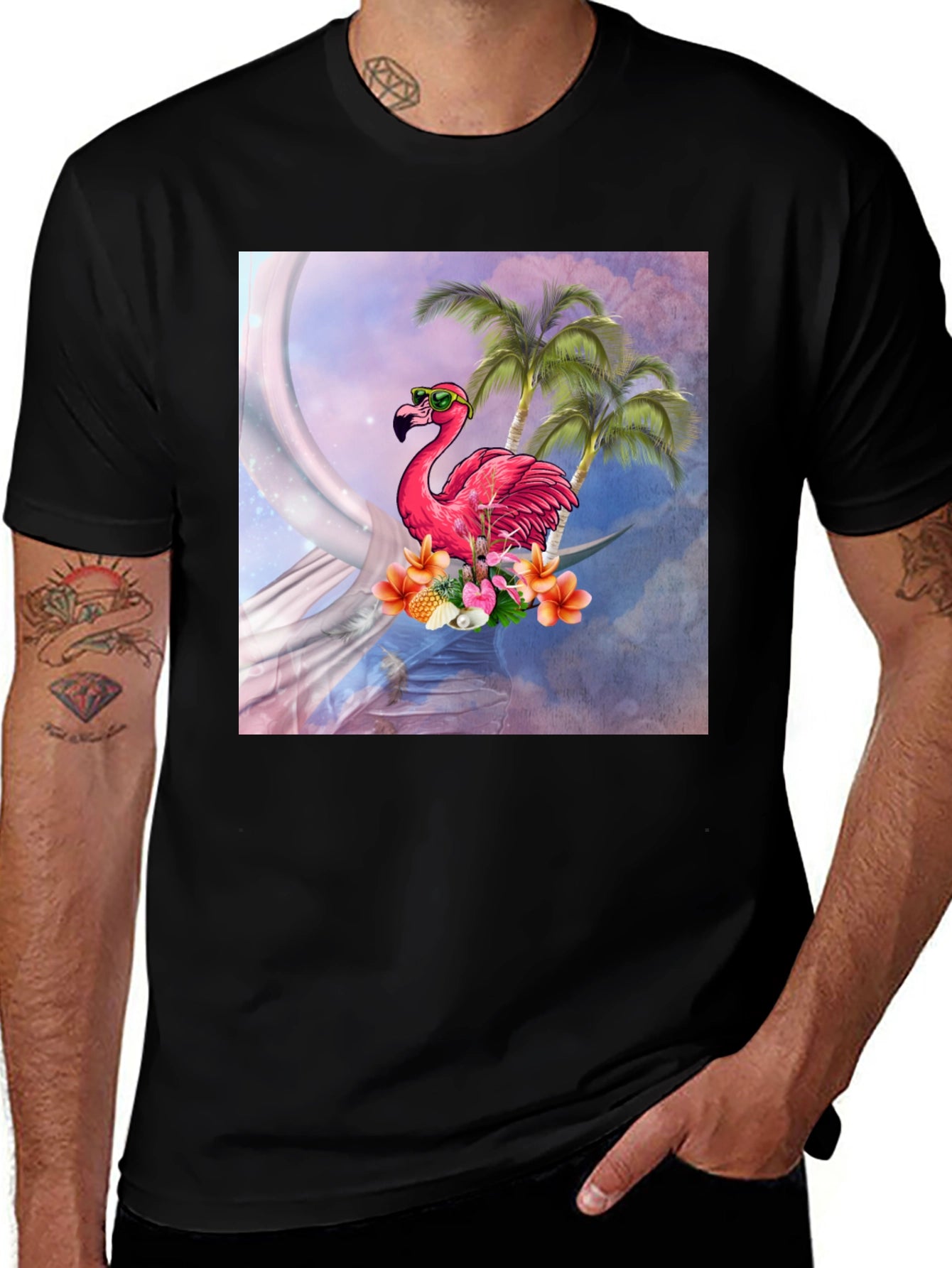 Tropical Flamingo Graphic Tee