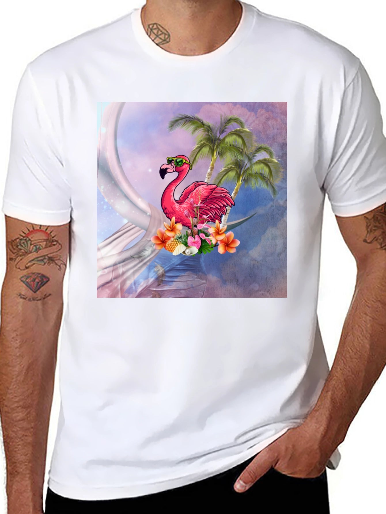 Tropical Flamingo Graphic Tee