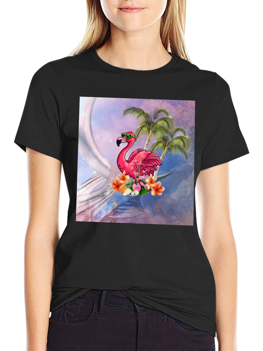 Tropical Flamingo Graphic Tee