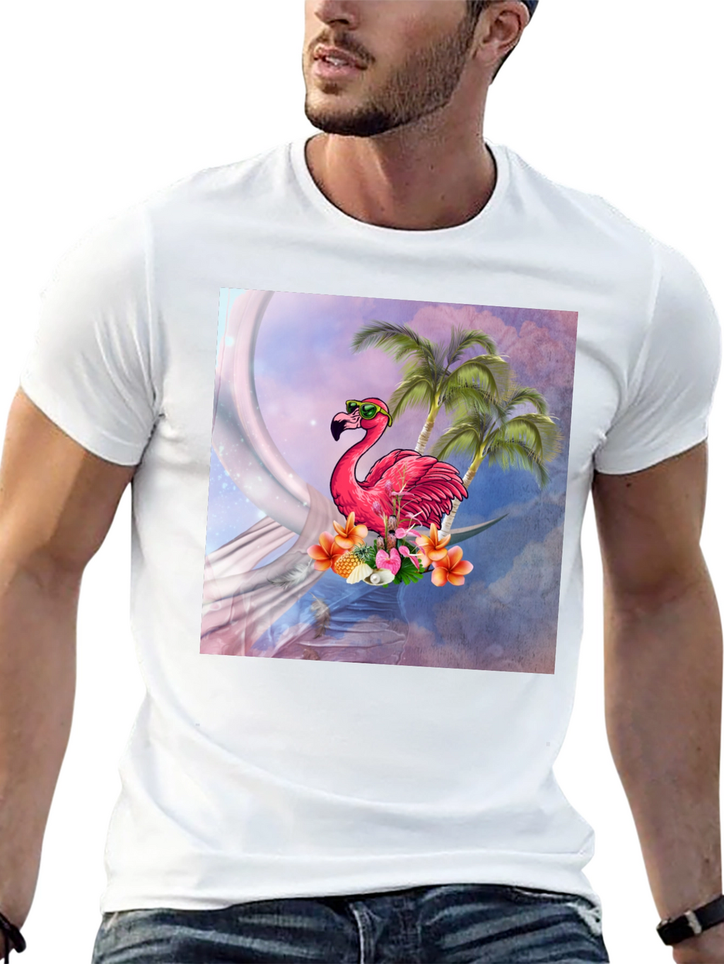 Tropical Flamingo Graphic Tee