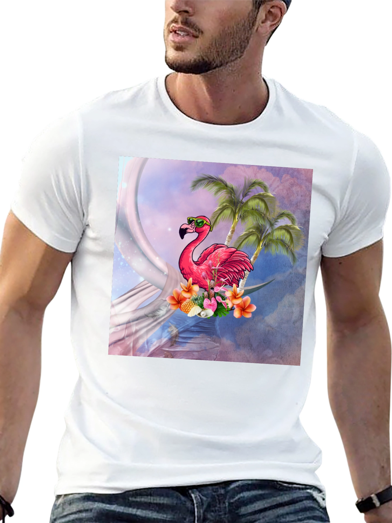 Tropical Flamingo Graphic Tee